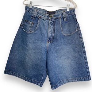 VTG Embroidered Denim Jean Short W30 Y2K Hip Hop Rap Retro Jeans Short Men